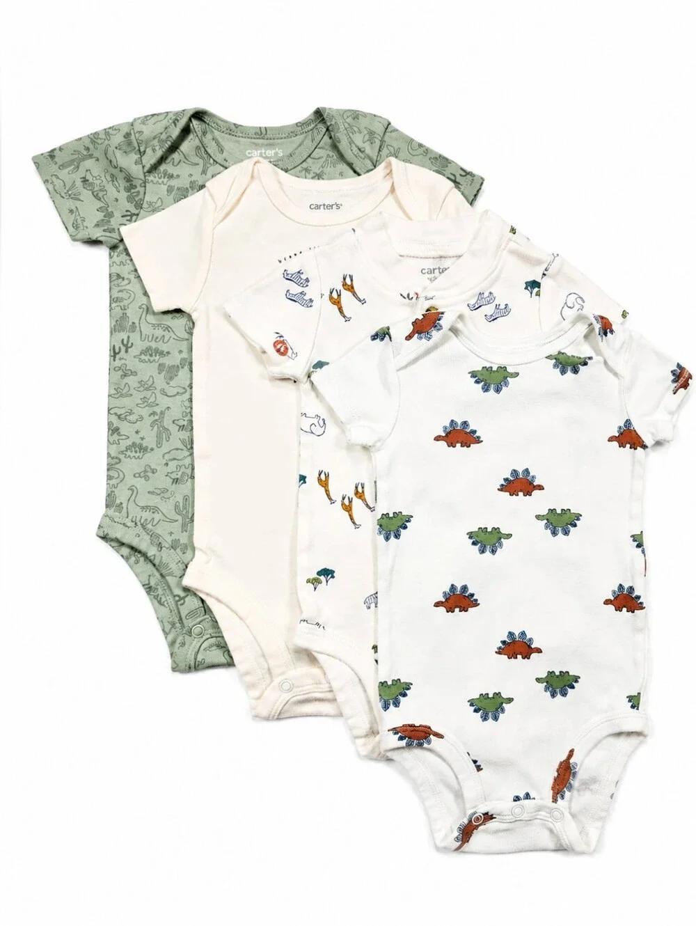 Carter's Baby Boy 4 Piece Dinosaur Safari Onesie Bundle 6 Months